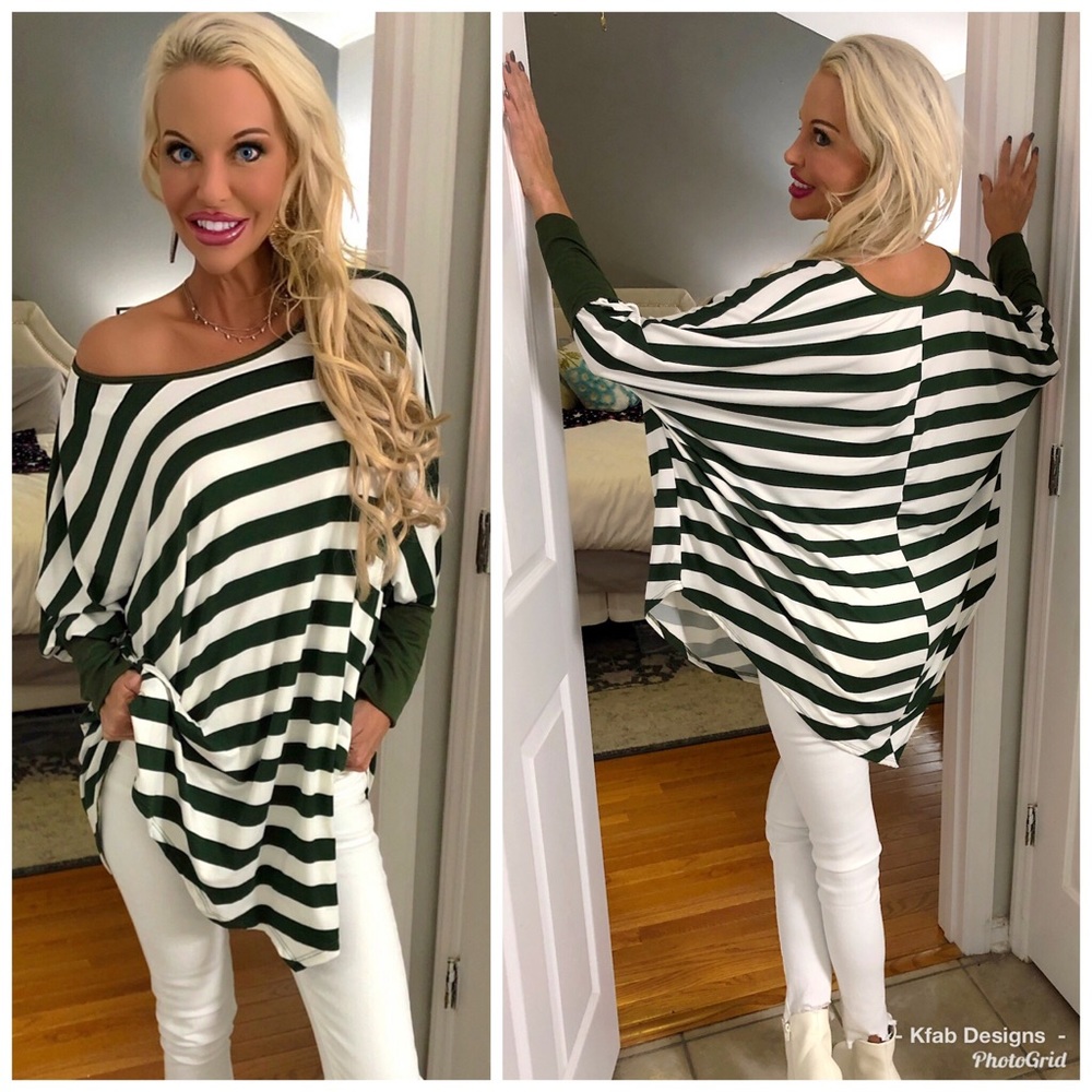 🛍LAST 1! 😊Oversized Striped Tunic! - Picture 6 of 8